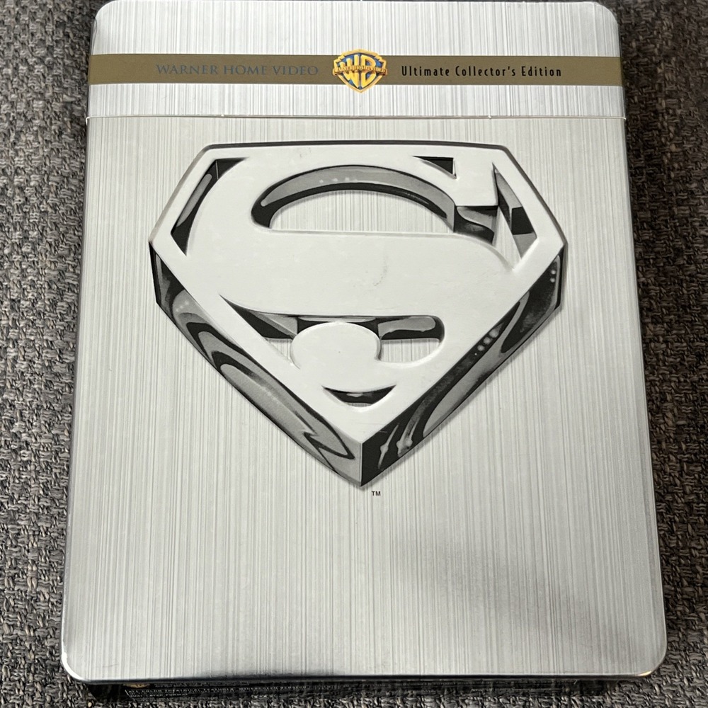 Superman Ultimate Collector's Edition 14-Disc DVD‎ Set Metal Tin Lenticular OOP